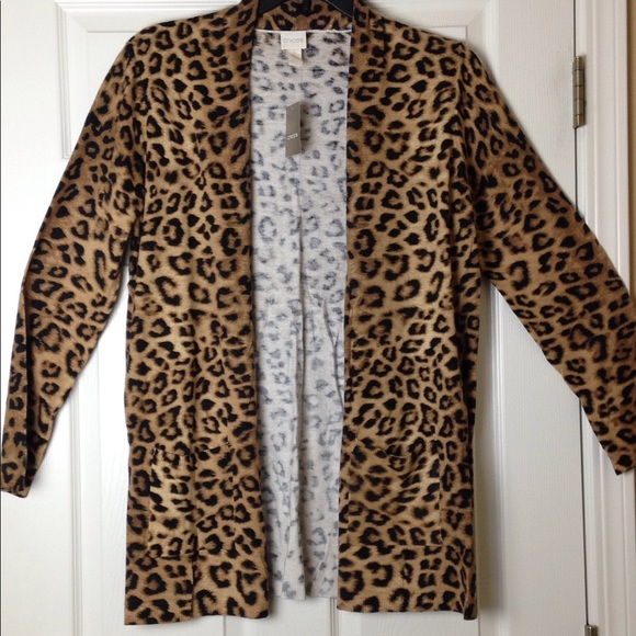 Chicos Leopard Print Cardigan 